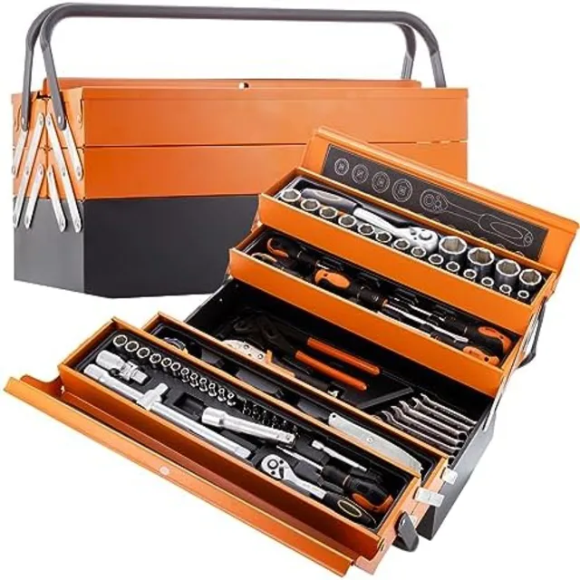 85PCS Professional Indurstry Mechanical Metal Tool Box Set